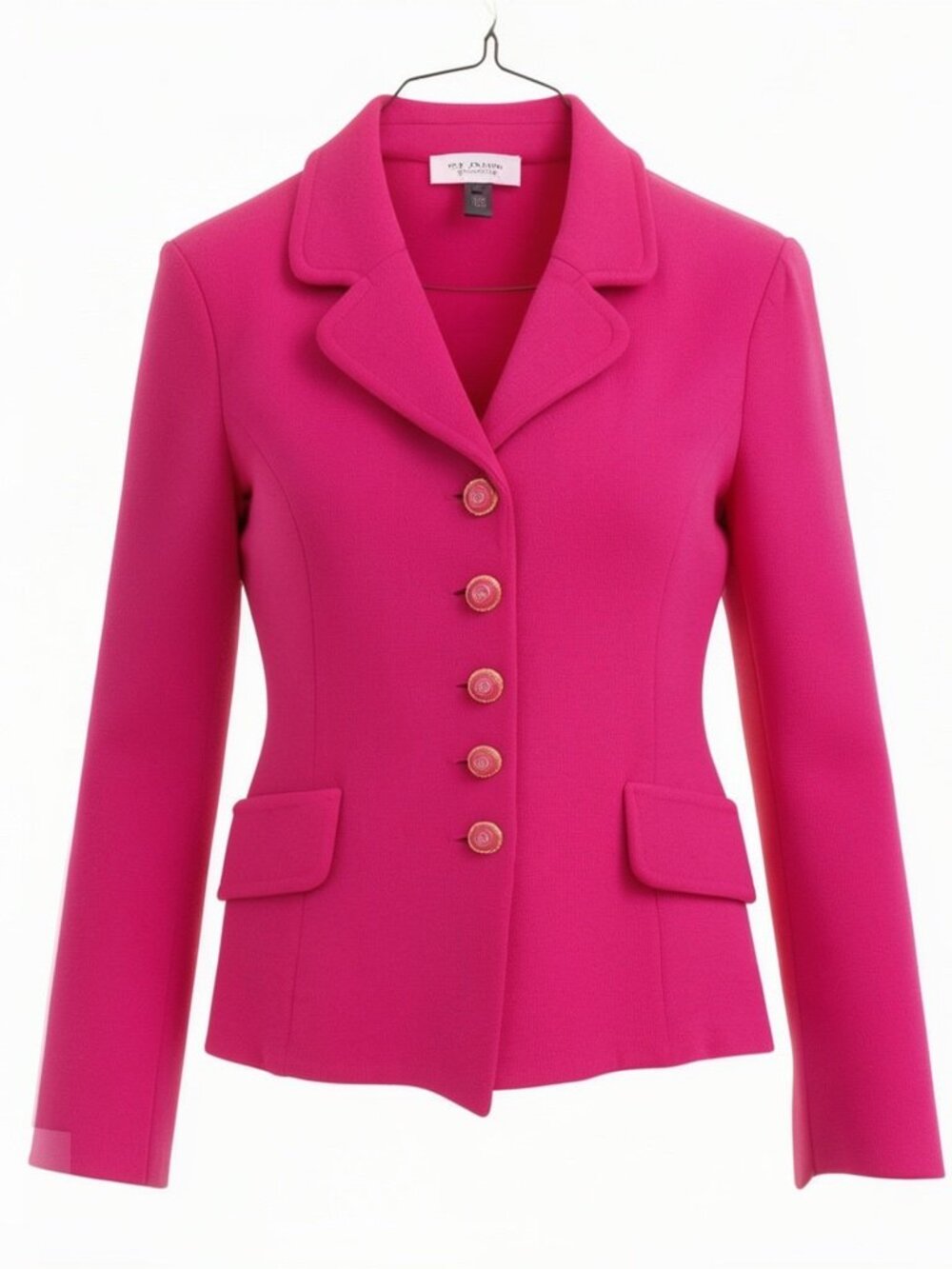 St. John's Santana Knit Jacket - Size 10 - Hot Pink